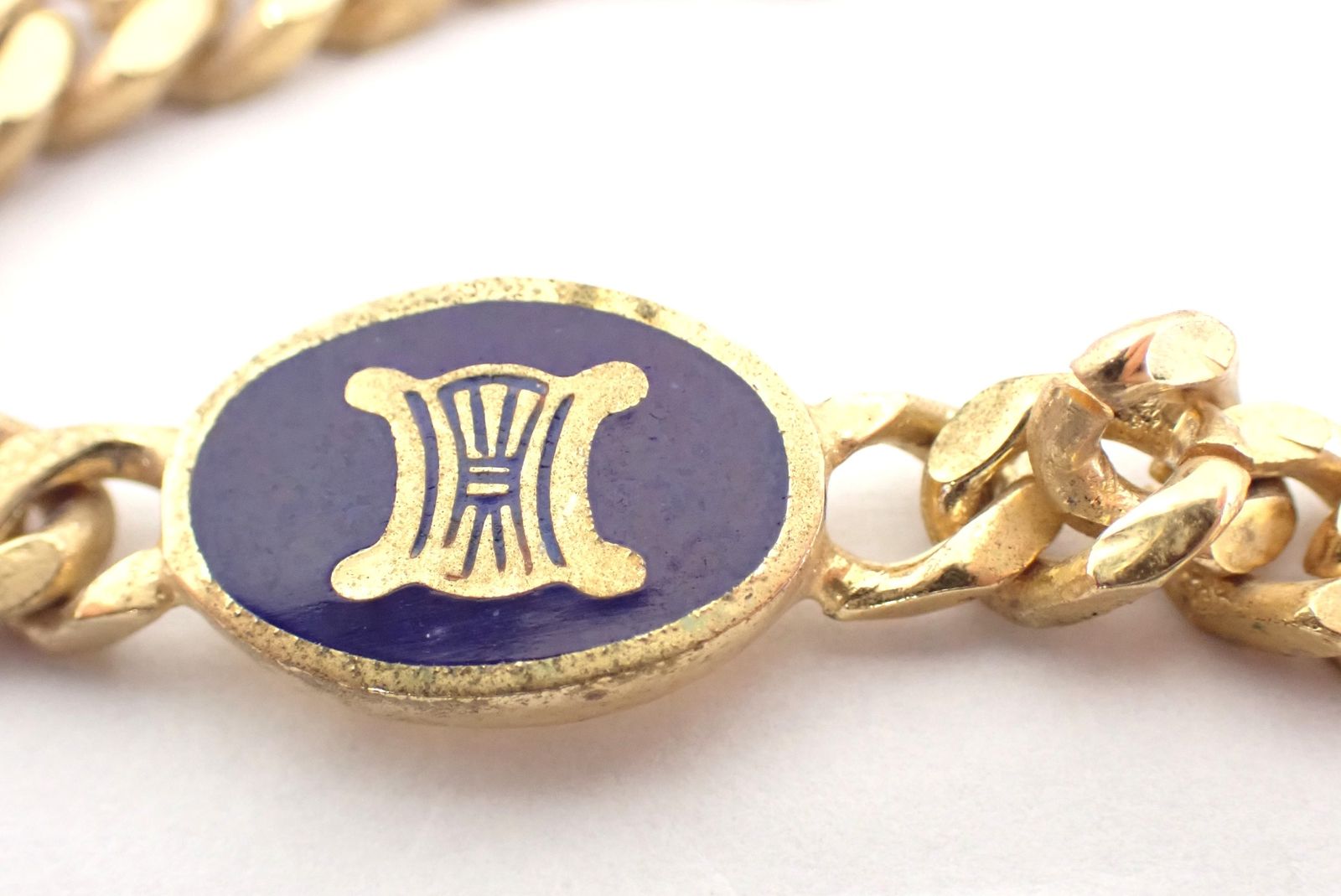 美品　CELINE セリーヌ ブレスレット マカダム ヴィンテージ ゴールド 楽天市場】【中古】 CELINE （セリーヌ） Vintage ﾏｶﾀﾞﾑ Gold