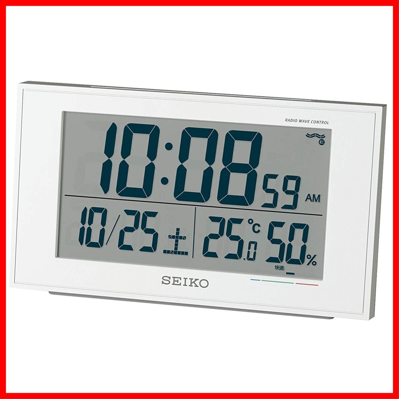 SEIKO セイコー アラーム付 デジタル電波置き時計 DL214W ホワイト – 正美堂時計店 セイコー　デジタル　電波時計