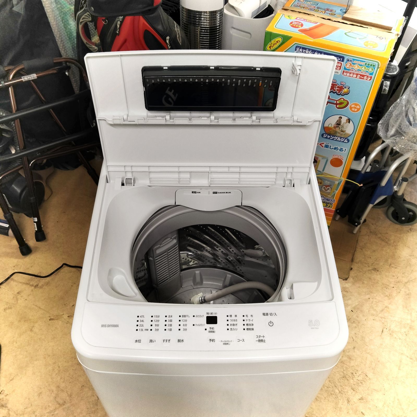 N-4827] 公式 アイリスオーヤマ 2024年製 全自動洗濯機 5.0kg IAW-T504