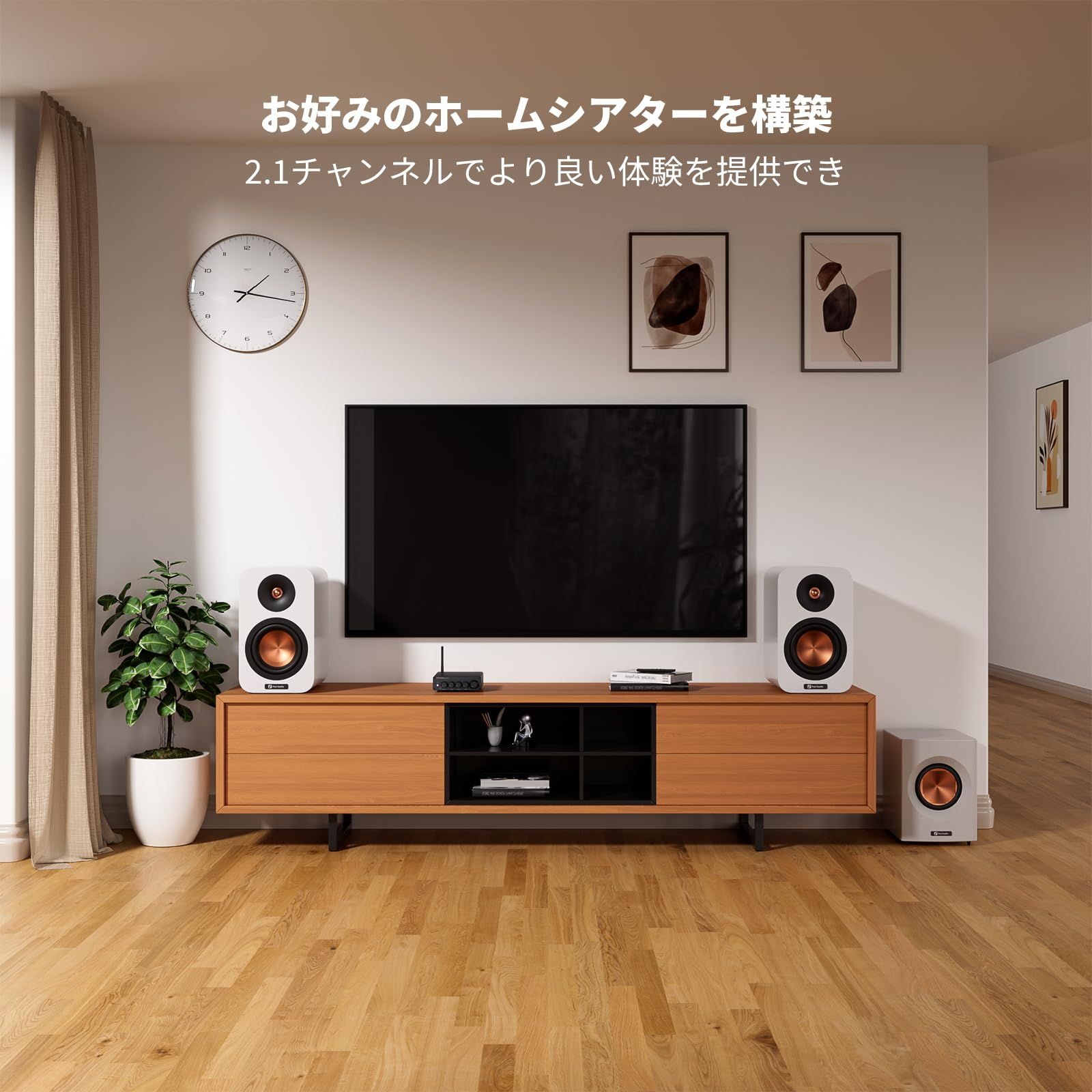  Fosi Audio BT 30 D PRO Hi-Fi Bluetooth 5.0 パワーアンプ TPA 3255 2.1チャンネル ミニクラスD 統合アンプ プリメインアンプ 165 Wx 2 350 W ステレオオーディオアンプ 家庭 屋外 デスクトップ 本棚 その他 アンプ