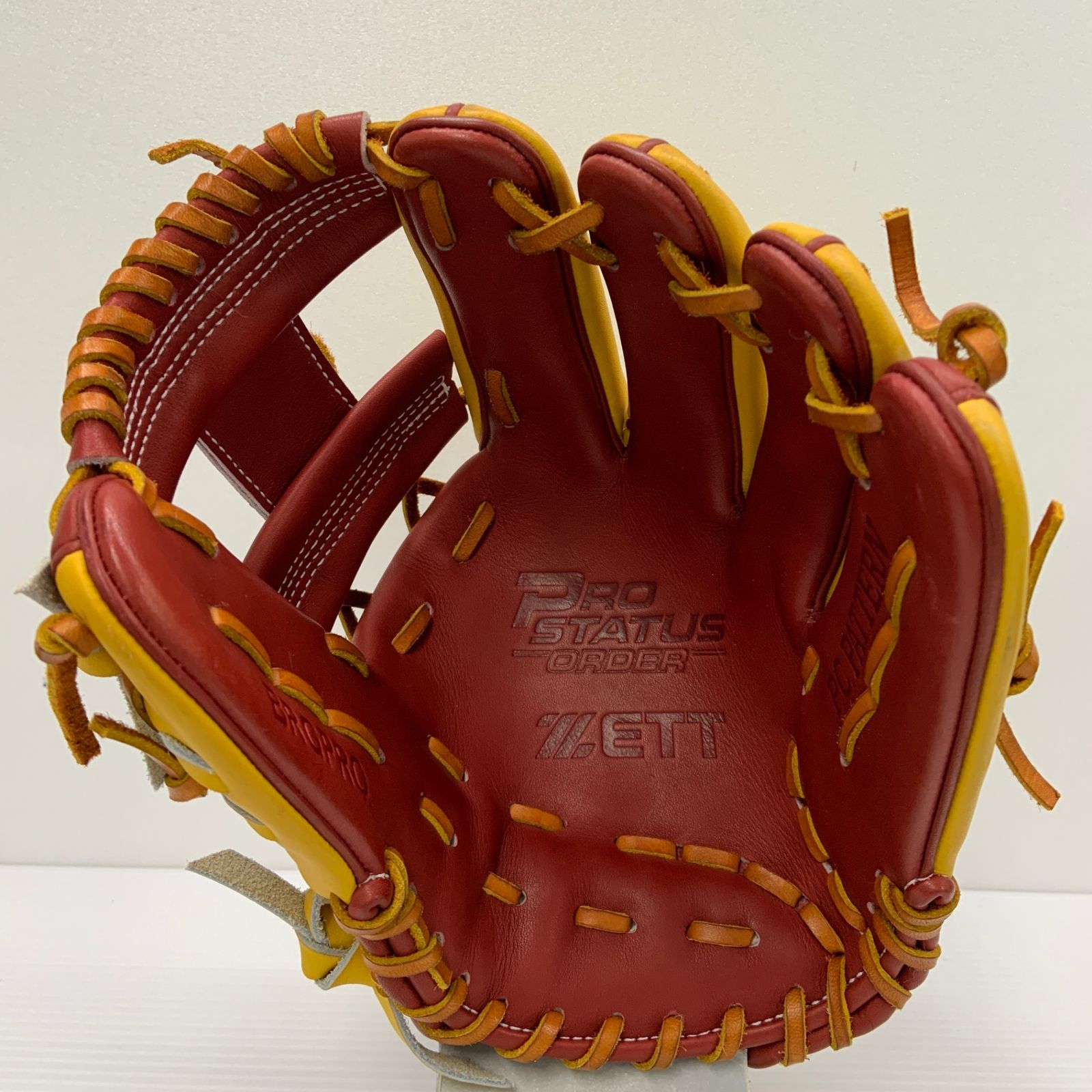 中古品 ゼット ZETT プロステイタス  オーダー 軟式 内野手用グローブ BRGPRO 今宮型 刺繍入り 4040 中古品 ゼット ZETT プロステイタス オーダー 軟式 内野手用