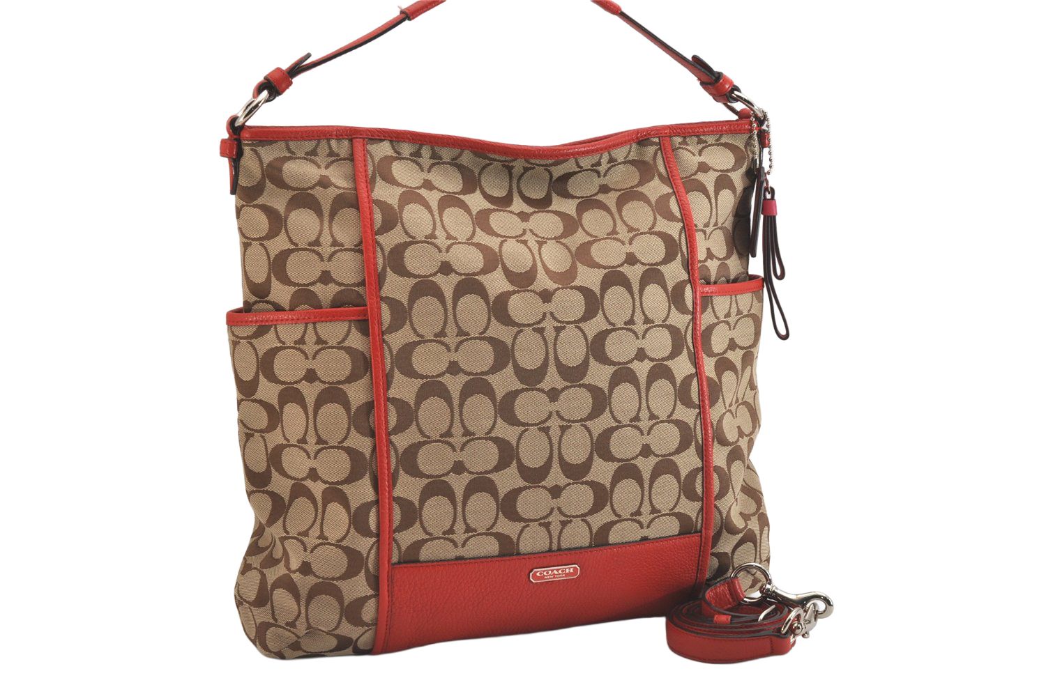 バッグCOACH コーチ ミニシグネチャー COACH キャリーケース ベージュ