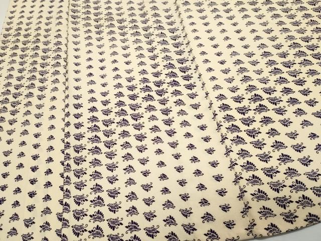 平和屋着物■上質なお召　麻の葉文様　逸品　未使用　BAAJ1914ow 平和屋着物▽上質なお召 単衣 麻の葉文様 正絹 逸品 CAAV0976ou