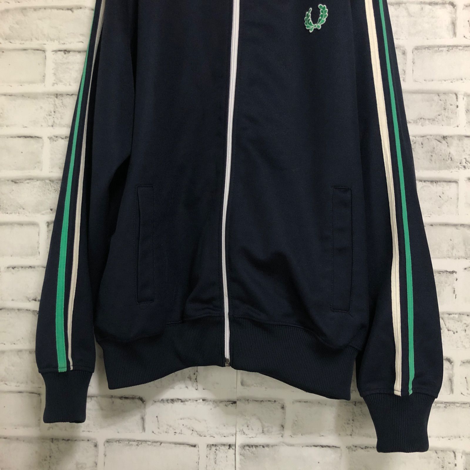 90s⭐️Fred Perry トラックジャケット/ジャージ 緑刺繍月桂樹 vintage 