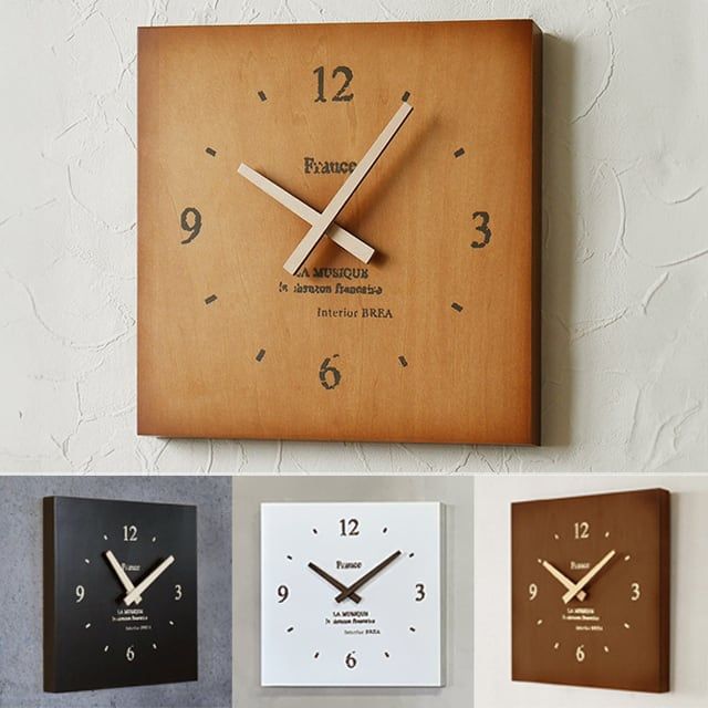 壁掛け時計 スクエア 22cm  No.1586