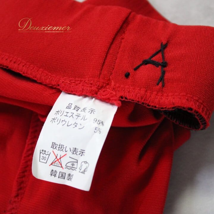 【社交ダンス衣装】レッド prima boutique プリマブティック スカート 赤 ラインストーン レッスン 練習着 シンプル かわいい 社交ダンス衣装】レッド prima boutique プリマブティック
