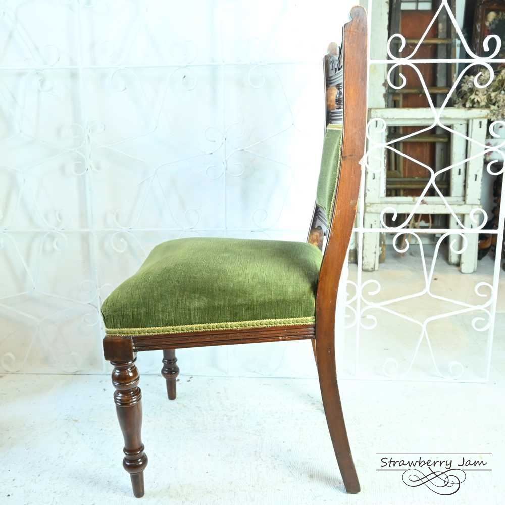 L3705-206-2 英国アンティーク エドワーディアン 布張りチェア L3705-206-2 英国アンティーク エドワーディアン 布張りチェア L3705