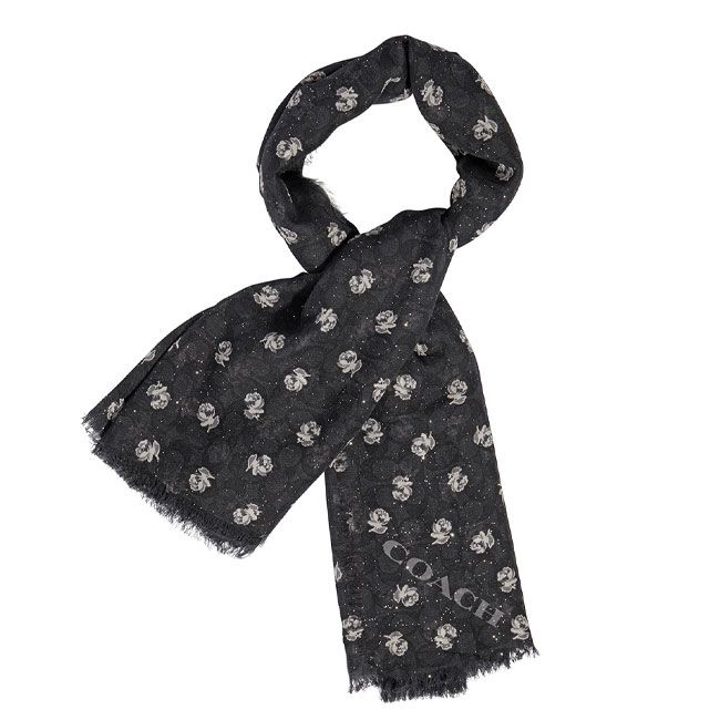 コーチ COACH ストール(ショール) - ウール×シルク ベージュ マフラー