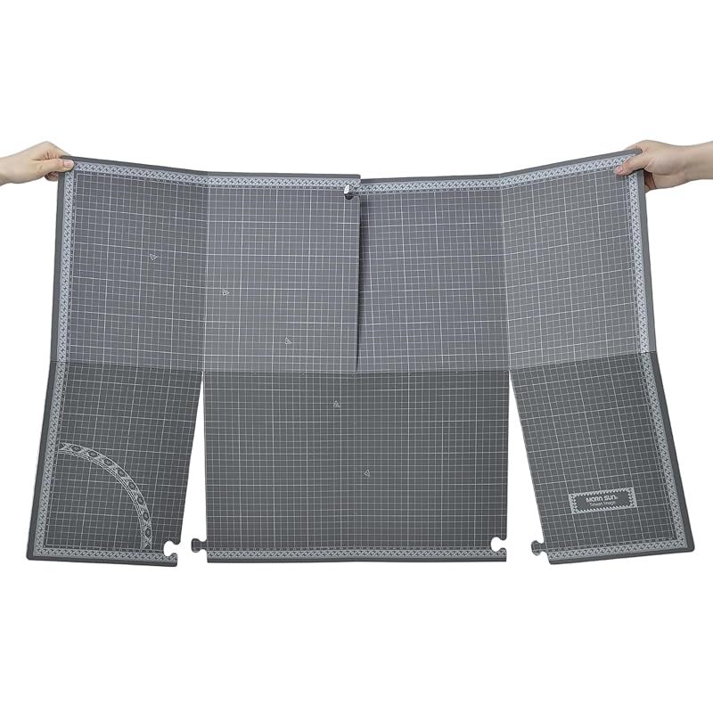 儀(Takagi) 折りたたみ式 カッターマット A1 ダークグレー 600×900mm カッティングマット カッティングシート デスクマット パズル構造 ジョイント リバーシブル 両面仕様 折りたたんで使用可能 TPE製 継ぎ目 フラット 切断 描画 工 0