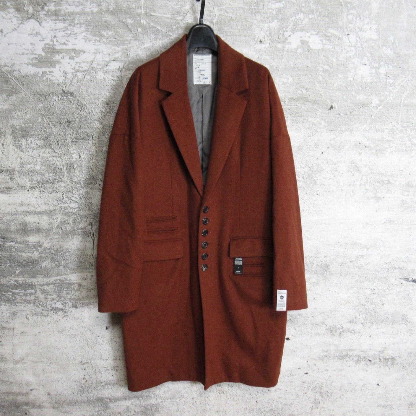 SHAREEF シャリーフ ダブルチェスターロングコート ブラウン SHAREEF