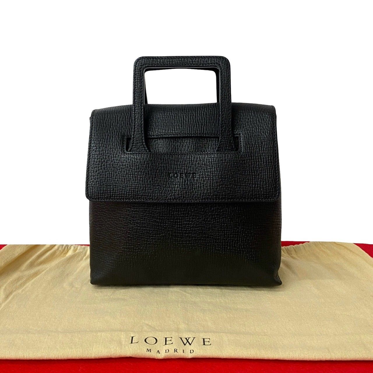 極 美品 希少品 保存袋付き LOEWE ロエベ ロゴ 刻印 オール