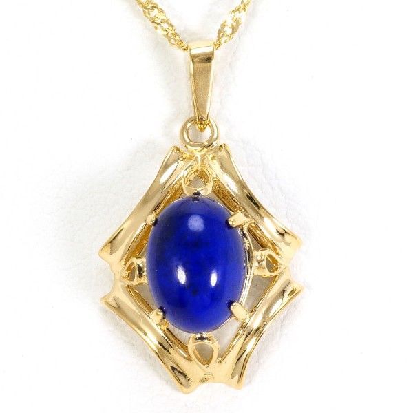 K18YG ネックレス NECKLACE ラピスラズリ 0.1 総重量約1.5g 約40cm