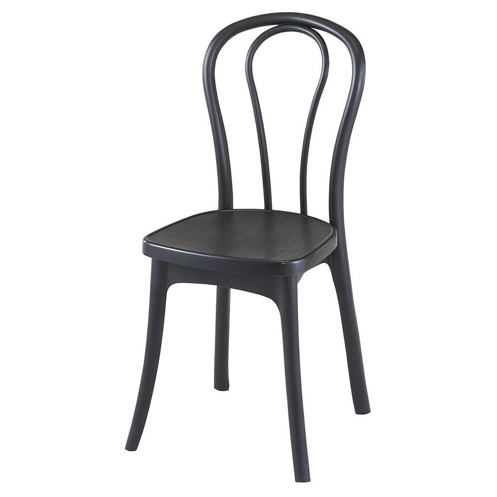 【在庫処分】ブラック 97092 ラウンド ダイニングチェア ナカバヤシ