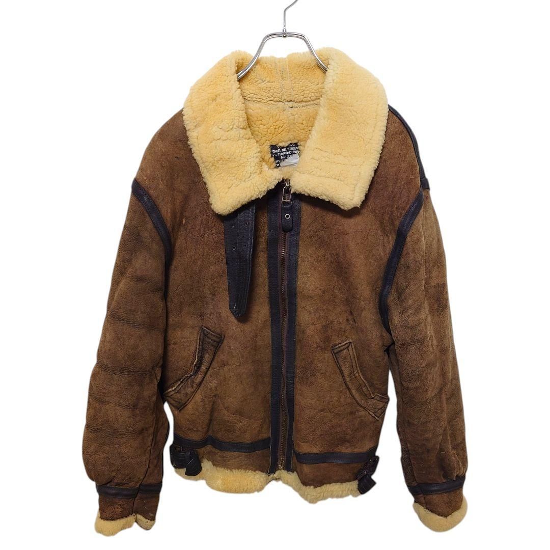 AVIREX B-3 リアルレザー ムートンフライトジャケット A-3944