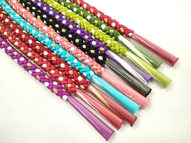 平和屋着物○和装小物 振袖用飾り組み帯締め10本セット 金糸 切り