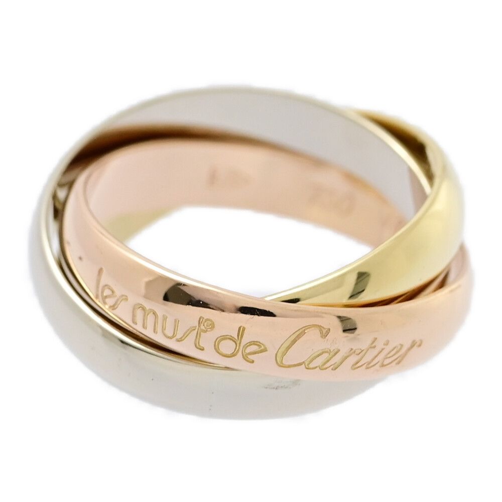 Cartier カルティエ Collection les must トリニティドゥカルティエ リング 指輪|Y W P|750 3 -6.8g|8号| 48|ゴールド ♀ S レディース 581547