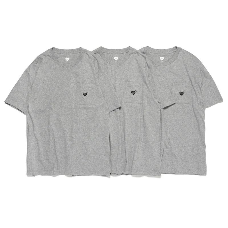 新品】HUMAN MADE Tシャツ 3枚パック ポケット付き ヒューマンメイド 3