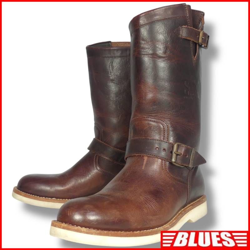 SANCHO サンチョ エンジニアブーツ 26.5 本革 スペイン製 43 バイク メンズ 茶 ブラウン エンジニアブーツサイズ26.5cm一覧←SEULB屋着古← TJ1121