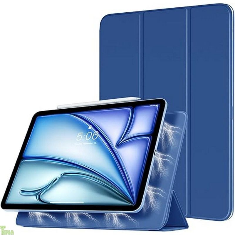 ネイビー TiMOVO iPad Air 11インチ ケース M3/M2 (2025/2024) iPad Air 第5世代/第4世代 ケース 10.9インチ(2022/2020) マグネットス吸着式 iPadair7/air6/air5/air4 