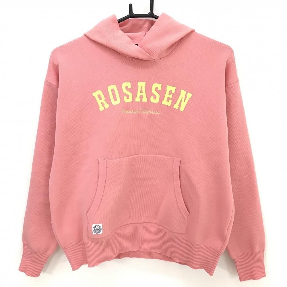超美品】ロサーセン フード付セーター ピンク ニットパーカー フロント
