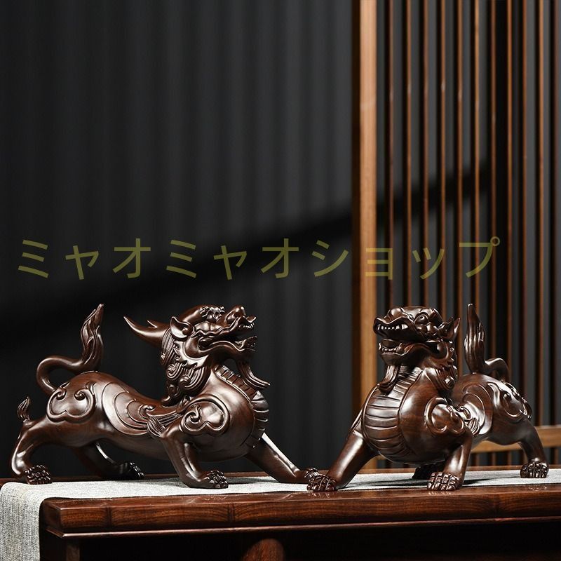 麒麟　七宝焼き　倣古　　置物　中国　大きい　オブジェ　工芸品　インテリア 清代 古銅器 七宝焼麒麟置物 中国美術骨董收藏 工芸品 - メルカリ