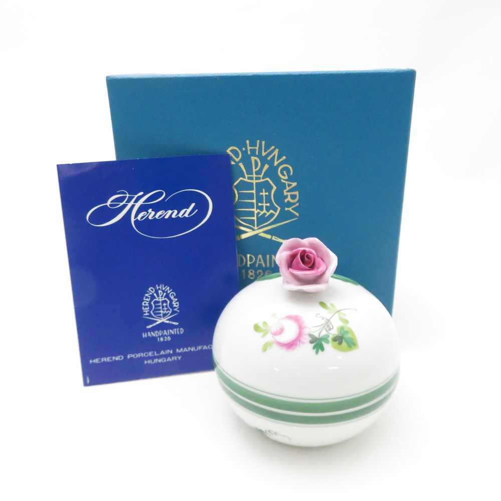 ♥ Herend ヘレンド ウィーンの薔薇 VRH マルボンボン 薔薇 小物入れ バラ ローズ SC9161B3
