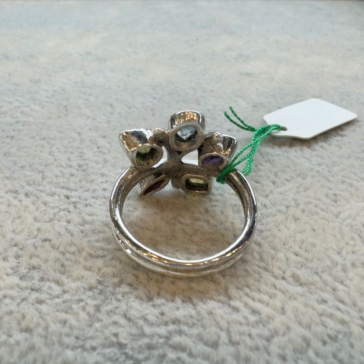 シルバーリング アメジスト 13号 ブルートパーズ ペリドット シトリン