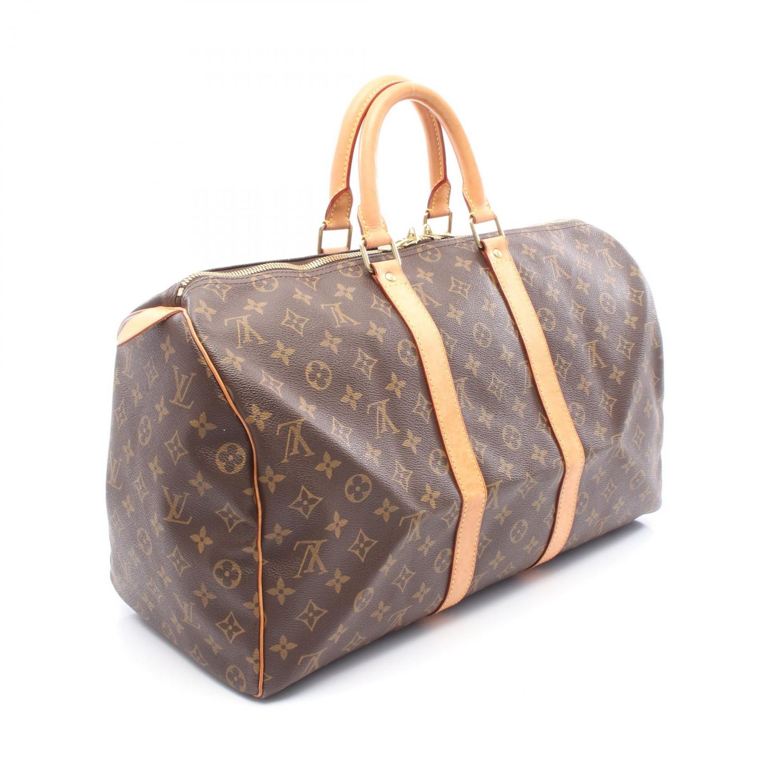ルイ ヴィトン LOUIS VUITTON ボストンバッグ キーポル45 M41428 PVCコーティングキャンバス レザー キーポル45 ユニセックス Used A
