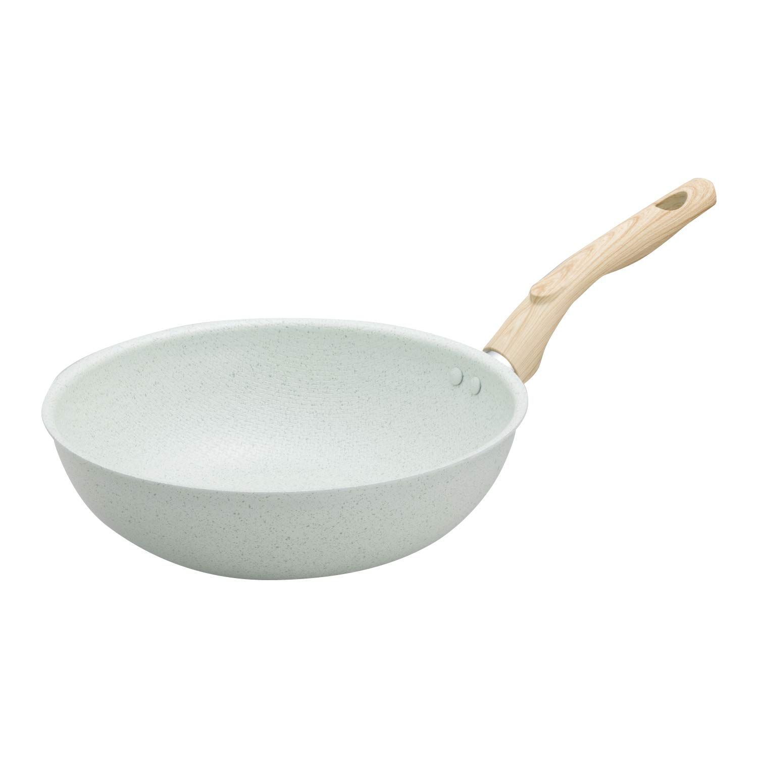 Wストーン ヒスイ＆ダイヤモンド フライパン KUKUNA w28cm