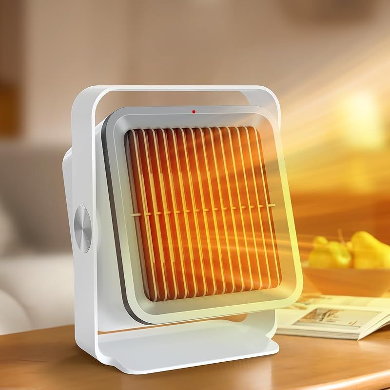 ファンヒーター セラミックヒーター 小型 省エネ 軽量 タイマー付き