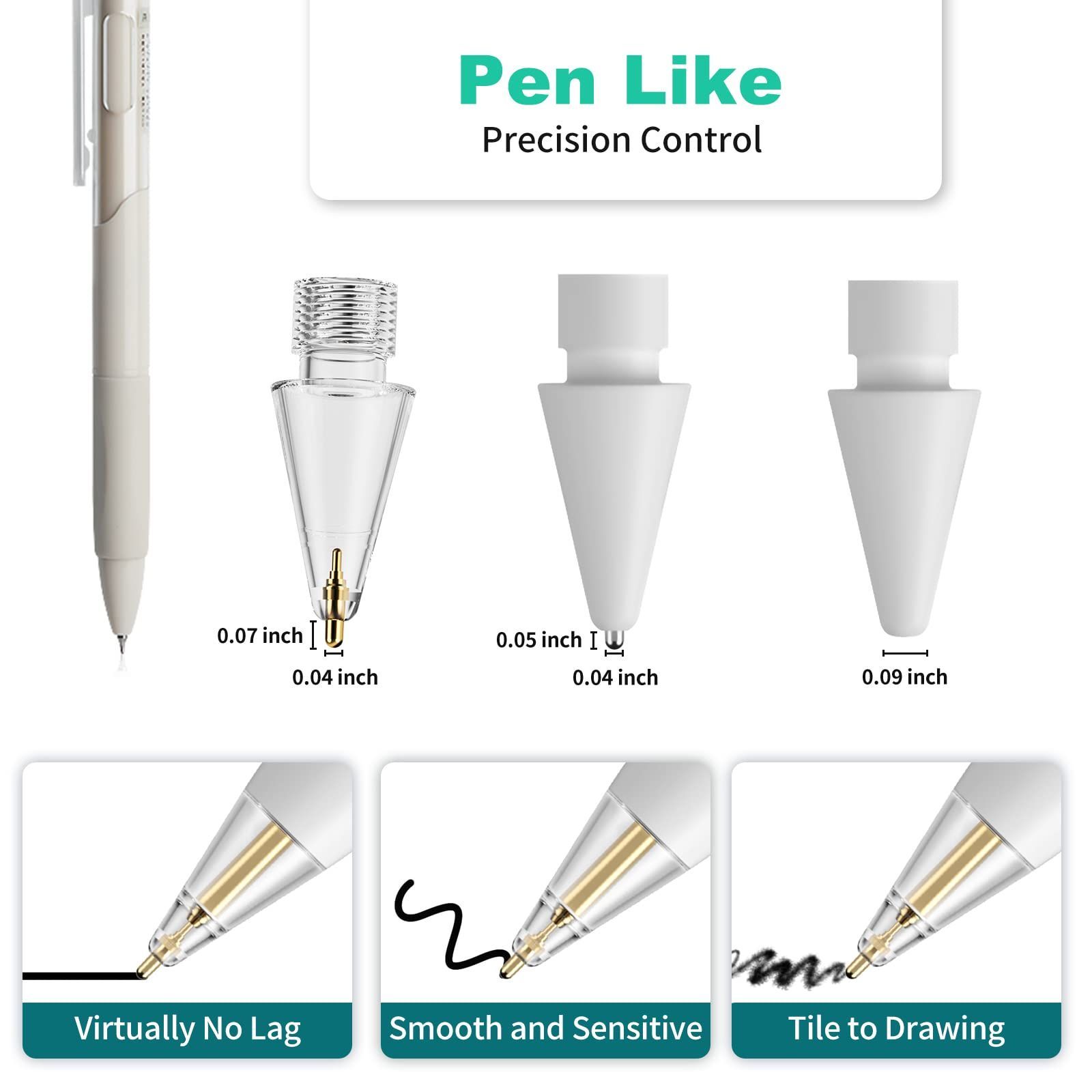 HanCenDa アップルペンシル ペン先された鉛筆チップ Apple Pencil第1
