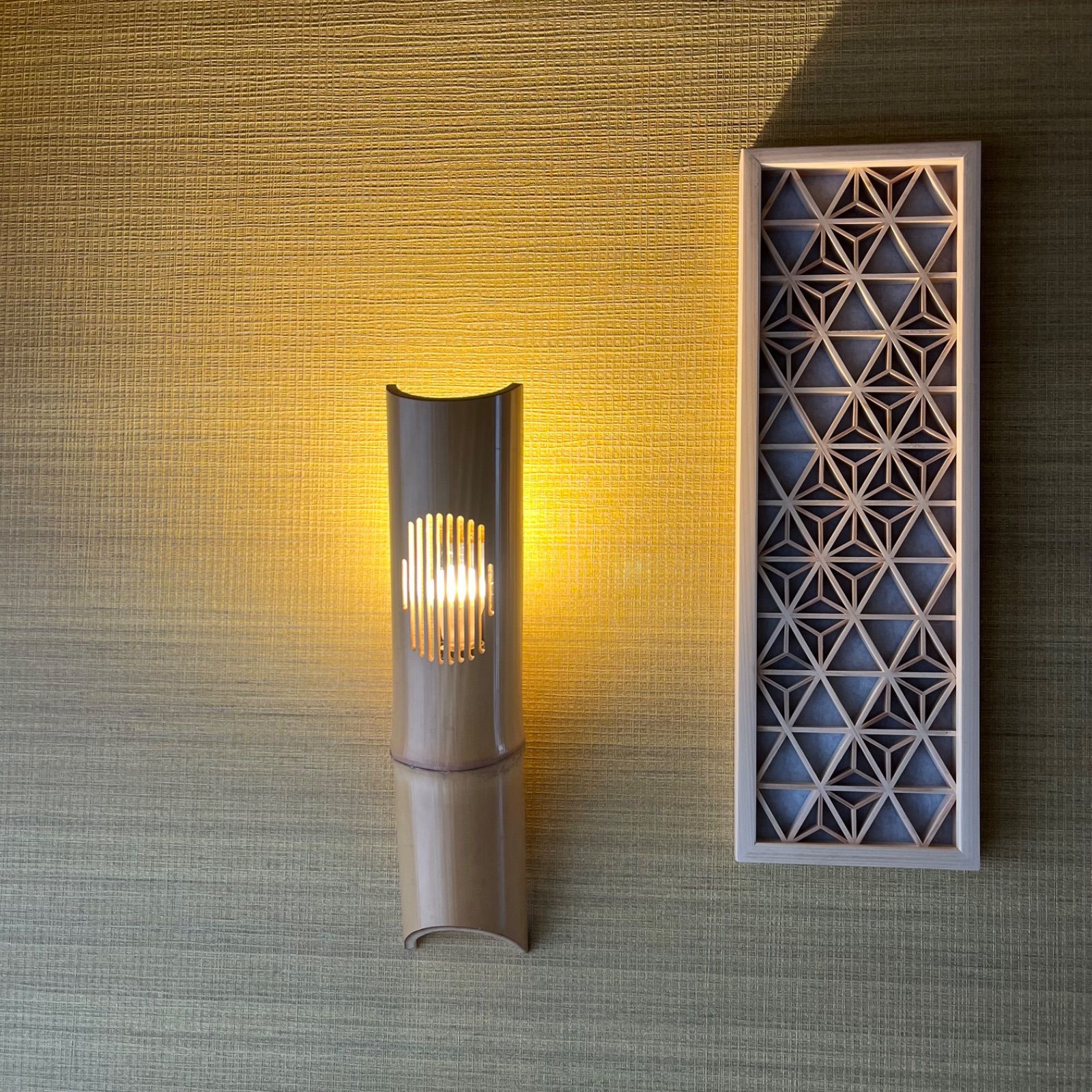 組子細工 衝立 壁掛け (大) ハンドメイド インテリア 天然木 - メルカリ