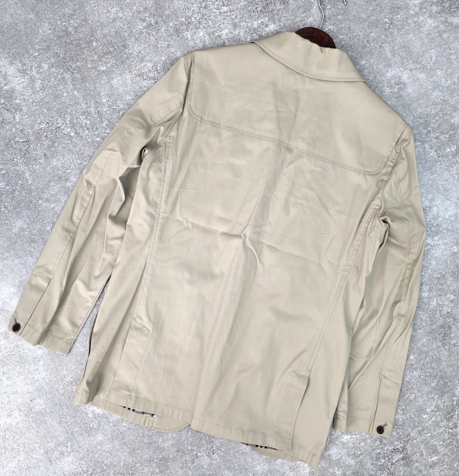 BURBERRY BLACK LABEL バーバリー ブラックレーベル ミドル丈 トレンチコート ジャケット メンズ ベージュ Lサイズ PAWNSHOPRiZ パウンショップリズ