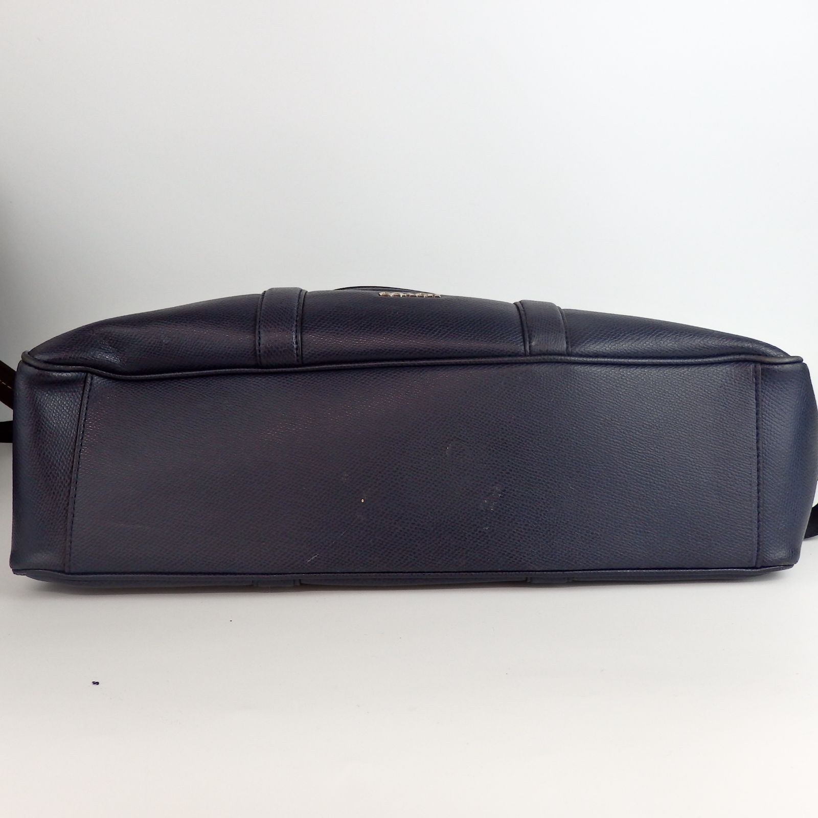 【美品】コーチ ボストンバッグ 2way ネイビー レザー ロゴ 大容量 COACH】コーチ ボストンバッグ 2way ネイビー レザー レディース
