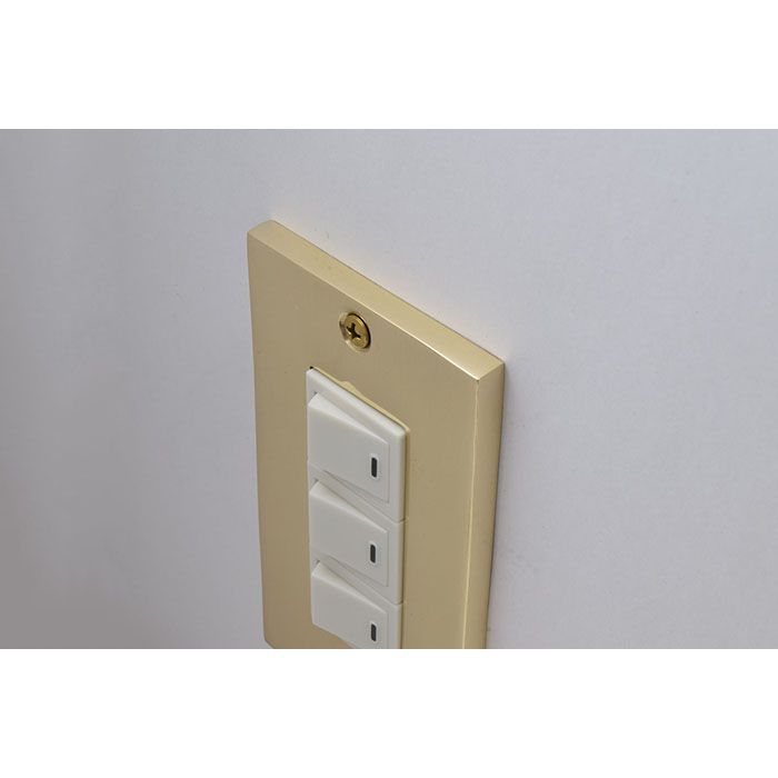 フルカラータイプ　3枚セット　スイッチ3個用　真鍮製　スイッチプレート Amazon.co.jp: [ジャパンコマース] スイッチプレート 真鍮