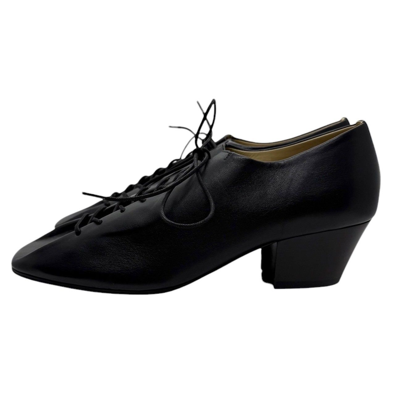 LEMAIRE ルメール souris ダービーレザーパンプス ヒール 38
