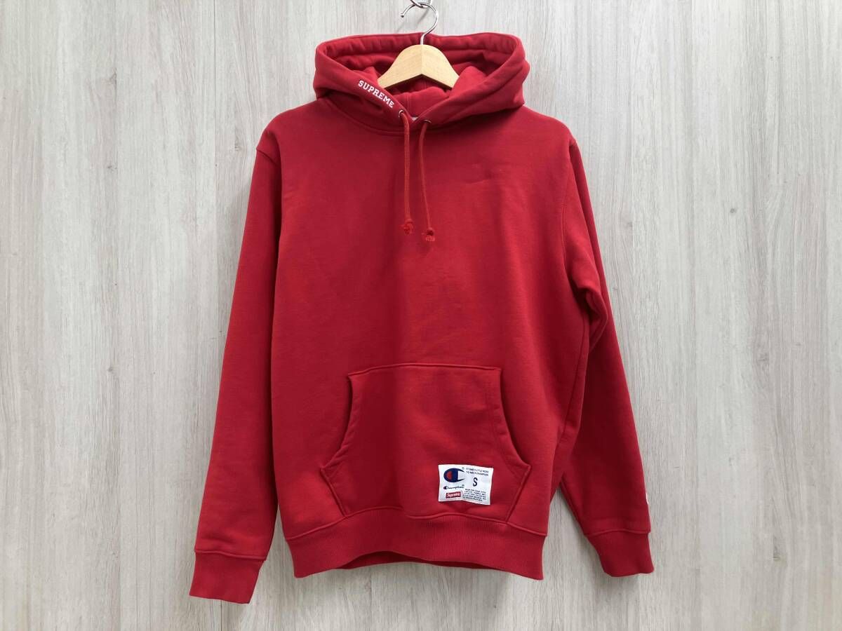 Champion Supreme コラボ パーカー L 赤 Champion Supreme コラボ パーカー L 赤 Champion Supreme