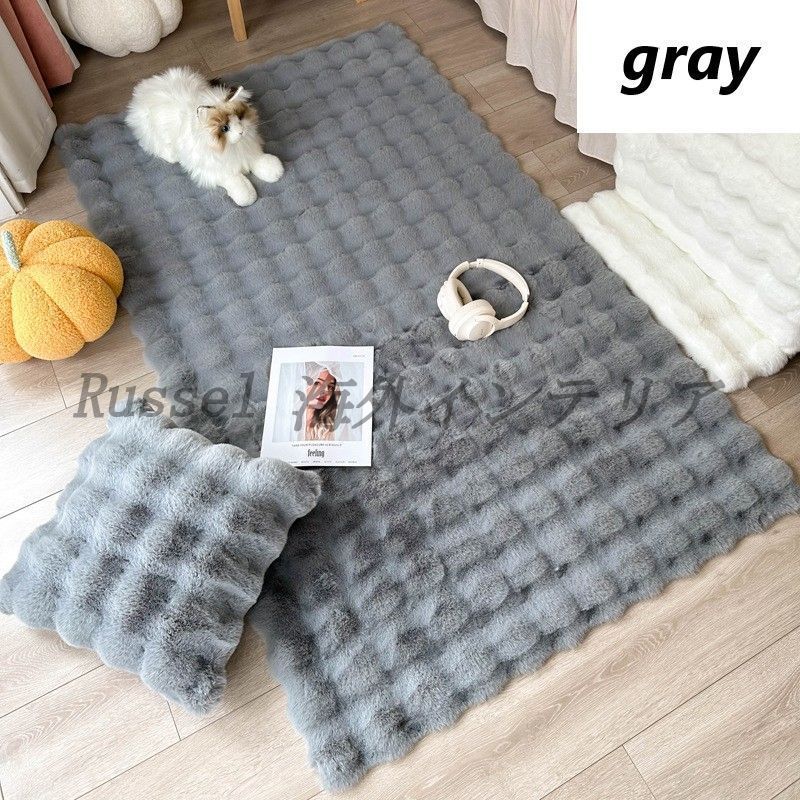 新しい未使用 カーペット もこもこ 韓国風 160cm x 60cm