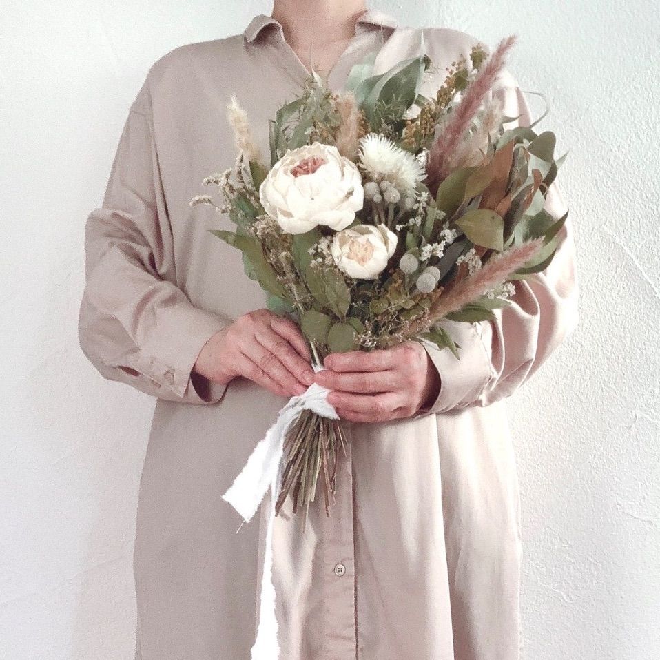 ミモザとユーカリのナチュラルスワッグ ドライフラワー ミモザとユーカリテトラゴナのナチュラルスワッグの