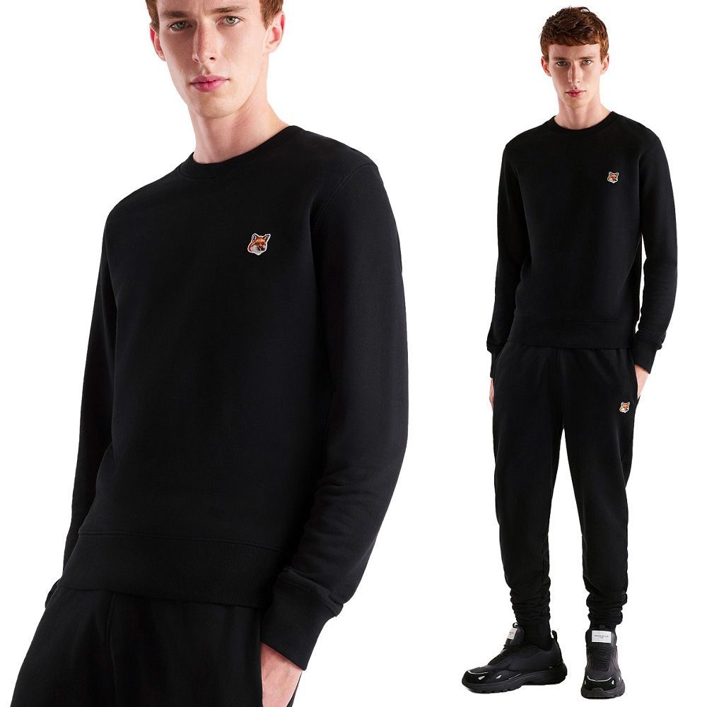 1 MAISON KITSUNE メゾンキツネ LW00302 KM0001 P199 ブラック スウェット トレーナー