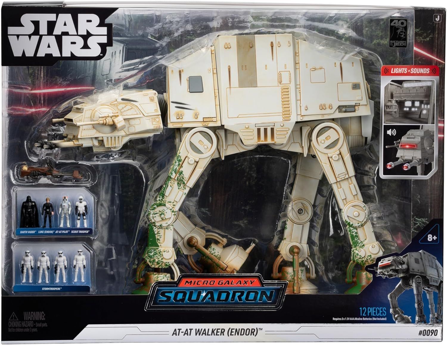 STAR WARS マイクロギャラクシー飛行隊 アットウォーカー エンド 10インチ車両 ライト サウンド アクションゾーン アクセサリー付き クリスマスプレゼント 誕生日プレゼント ギフト おくりもの 女の子 男の子 入園 入学