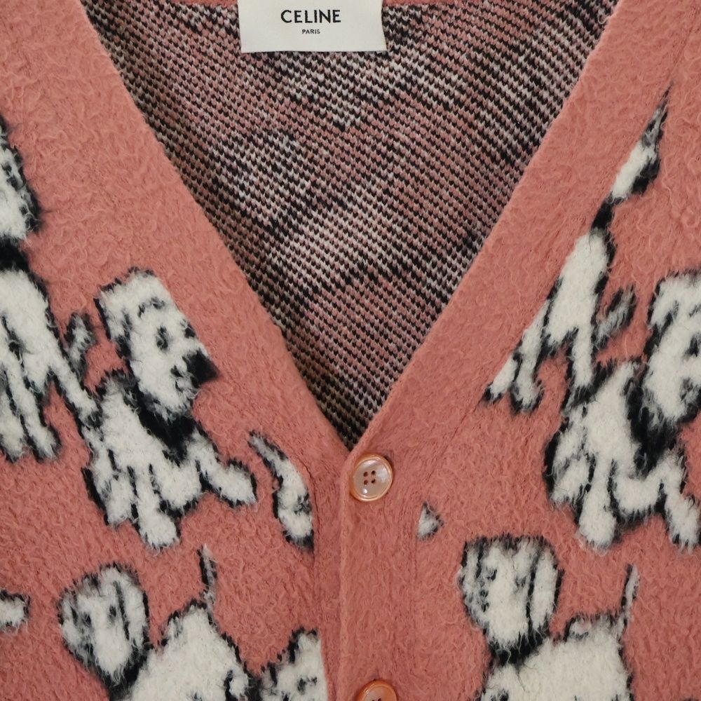 CELINE 22SS エイミー・ドリアン カーディガン ピンク セリーヌ CELINE メンズ トップス カーディガン ロゴ エイミー