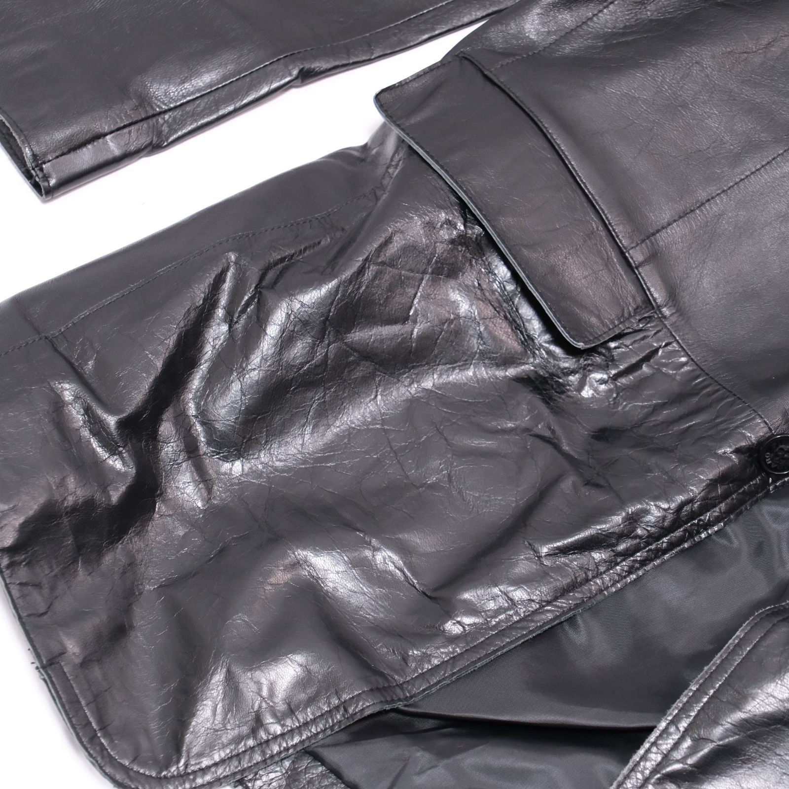 FIGARO フィガロ 羊革 ラムレザー ジャケット 黒 ブラック サイズTL  