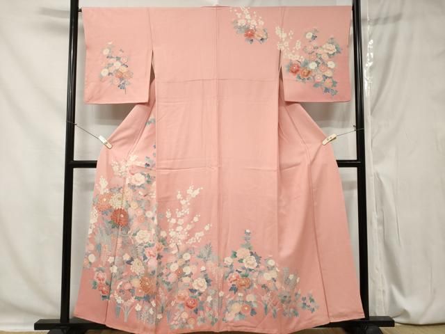 平和屋着物□訪問着 枝花文 暈し染め 金彩 正絹 逸品 CAAU0348ev  