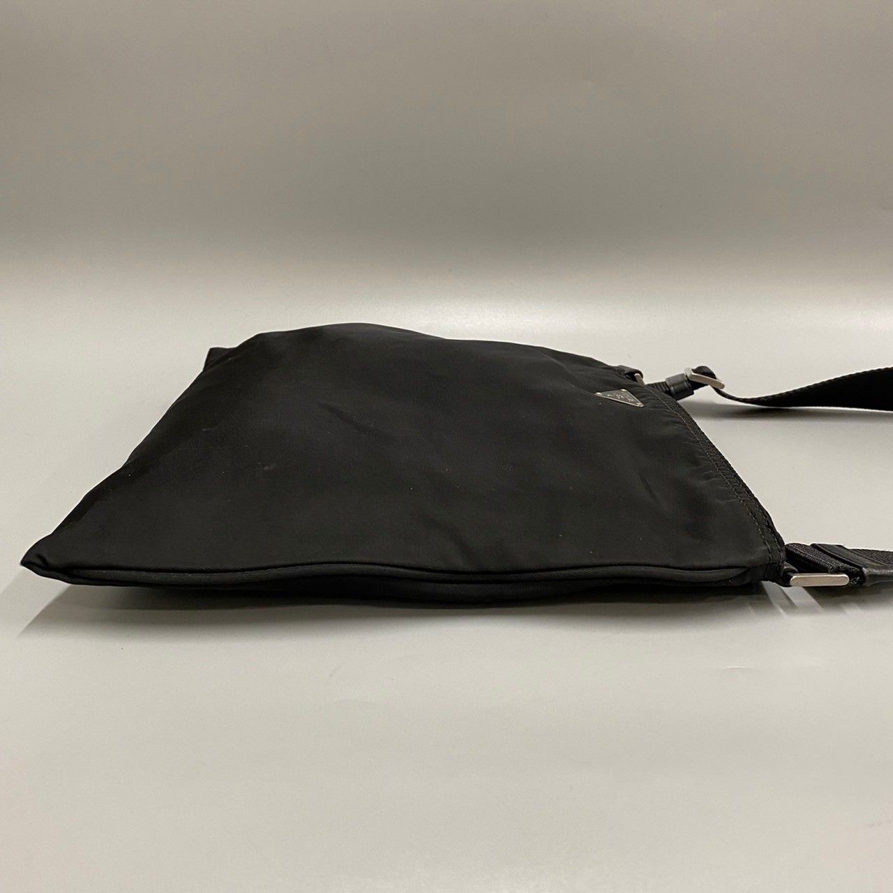美品 レア品 PRADA プラダ 三角ロゴ 金具 ナイロン ミニ ショルダー 