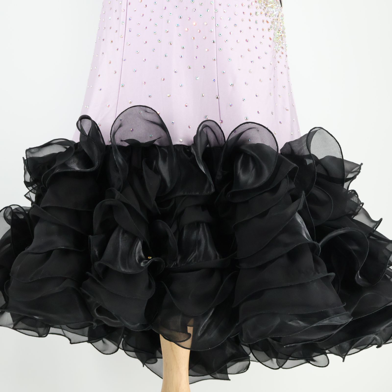 【社交ダンス衣装】パープル ワンピース ドレス フロート レース ラインストーン 社交ダンス 衣装 スタンダード ドレス ワンピース パーティ衣装 オール