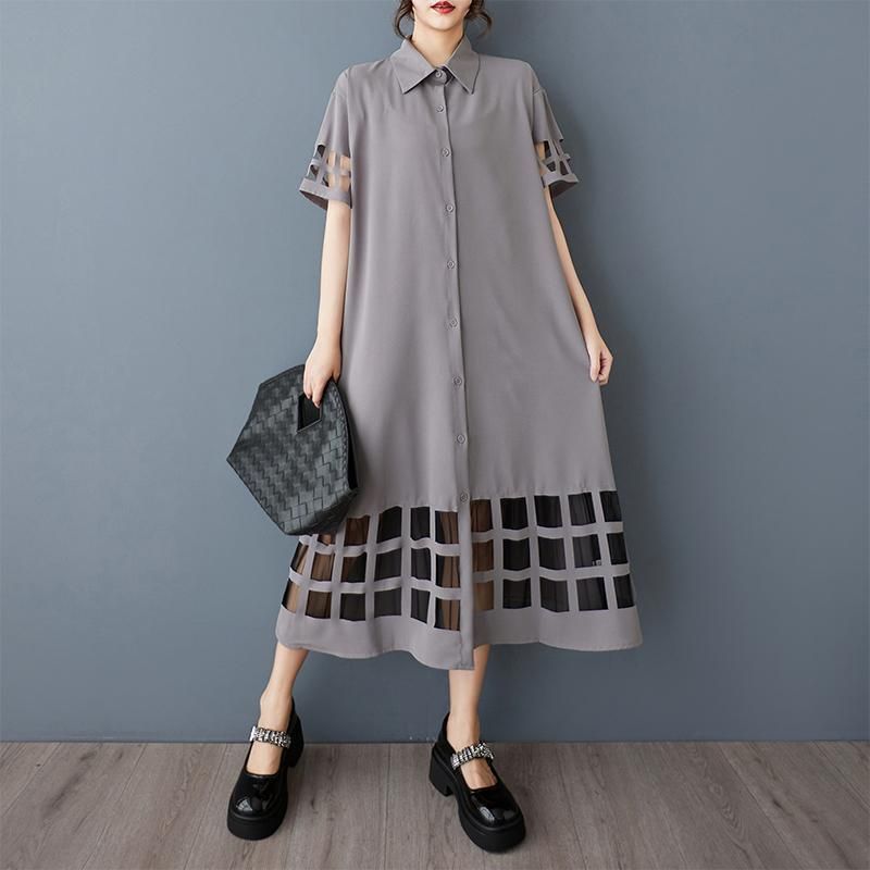 大きいサイズ ワンピース シアー レディース 春夏 新品 半袖
