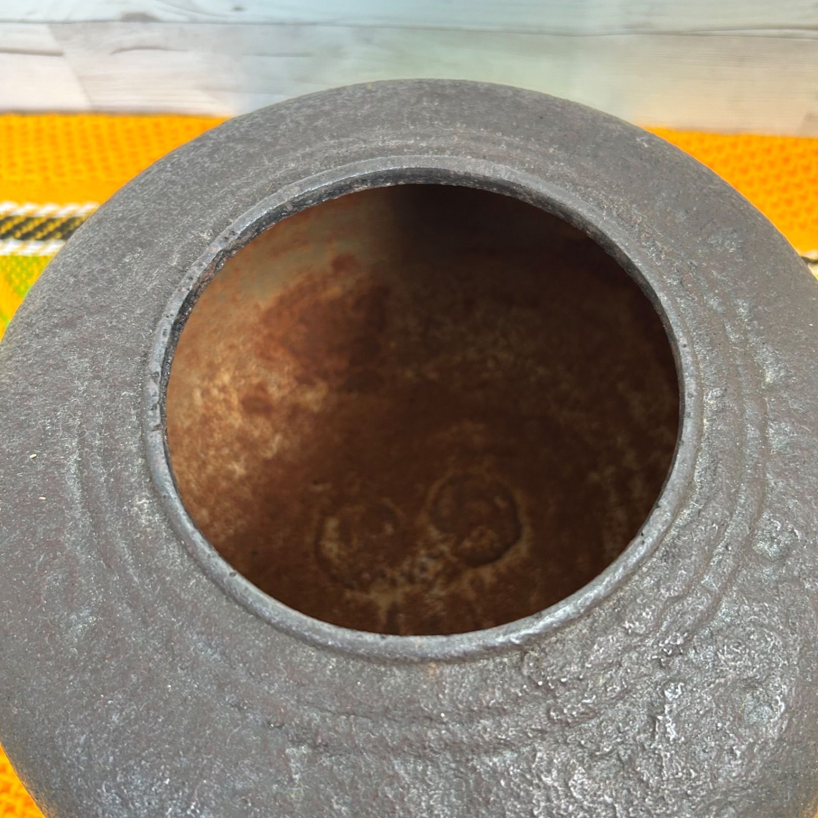 茶釜 丸釜 茶道具 茶道具 風炉釜 蓋銅 アンティーク - メルカリ