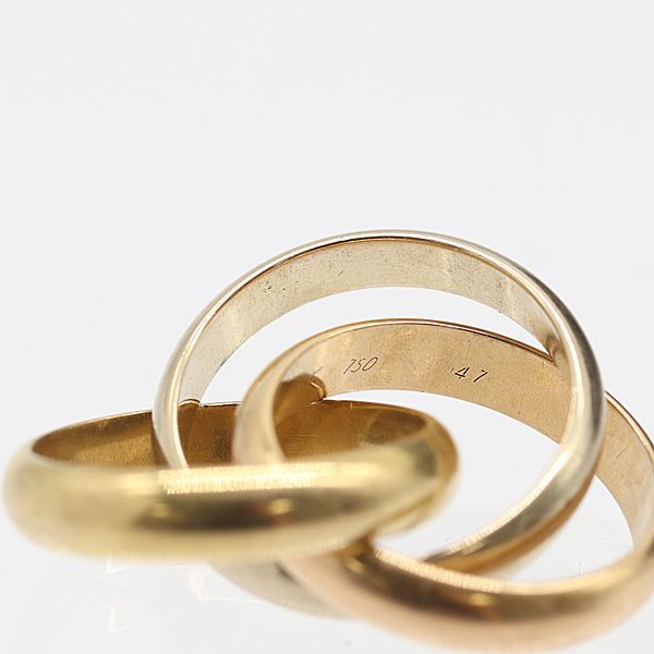 激安大特集！ カルティエ トリニティリング 750 YG×PG×WG 11.3g 47 ジュエリー 5331810 10NBT AKO ABC 16803 ここでご注文へようこそ!