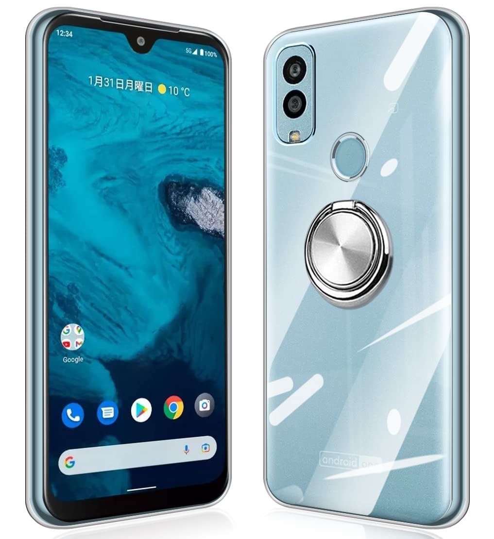 【色: 透明】Android One s10 ケース クリア リング付き 耐衝撃